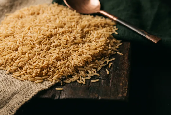 Illustrative close-up of rice grains