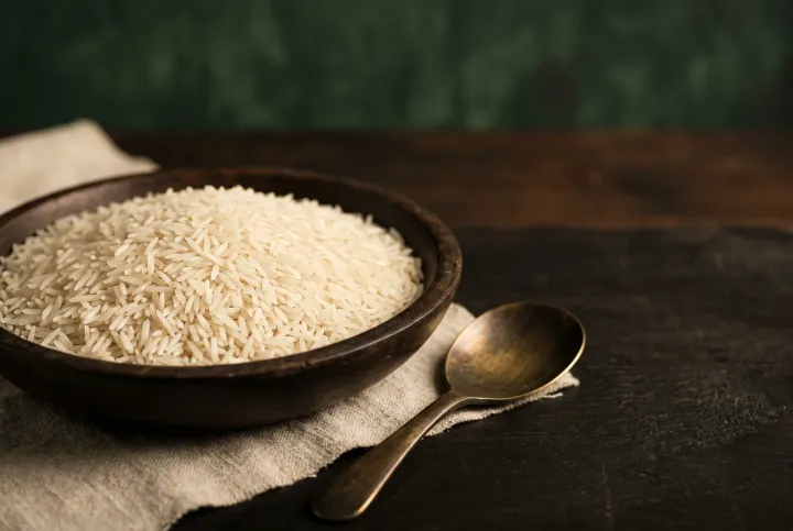 Illustrative close-up of rice grains